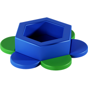 Composizione piscina esagonale