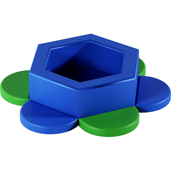 Composizione piscina esagonale