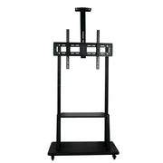 Supporto su carrello orientabile per schermi 42" a 100" (120kg) e ripiano LINK