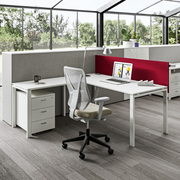 VISTA Scrivania con piano in legno e coppia gambe a ponte P80