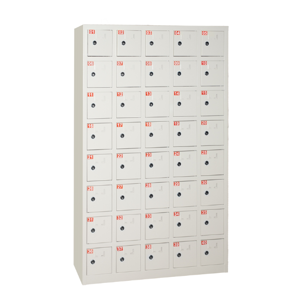 Box porta cellulari in metallo con chiusura a chiave - 40 alloggiamenti