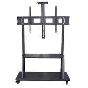 Supporto su carrello orientabile per schermi 52" a 180" (130kg) e ripiano LINK