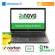 RINOVO NB REFURBISHED HP Mobile WKS ZBook 15 G6 i7-9850H DDR4 16GB SSD 1TB 15.6" NVIDIA QUADRO T2000