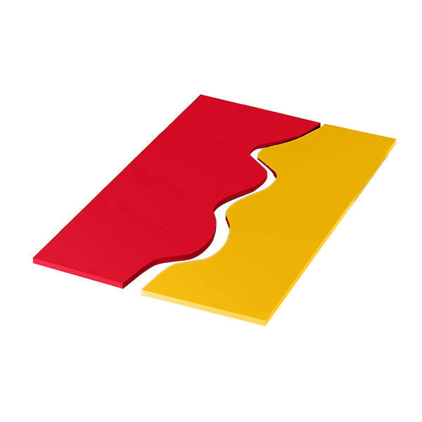 Tappeti onda bicolore