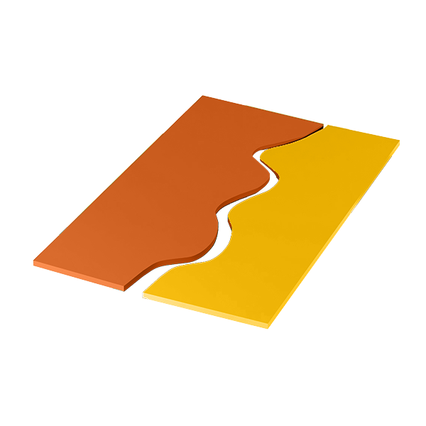 Tappeti onda bicolore