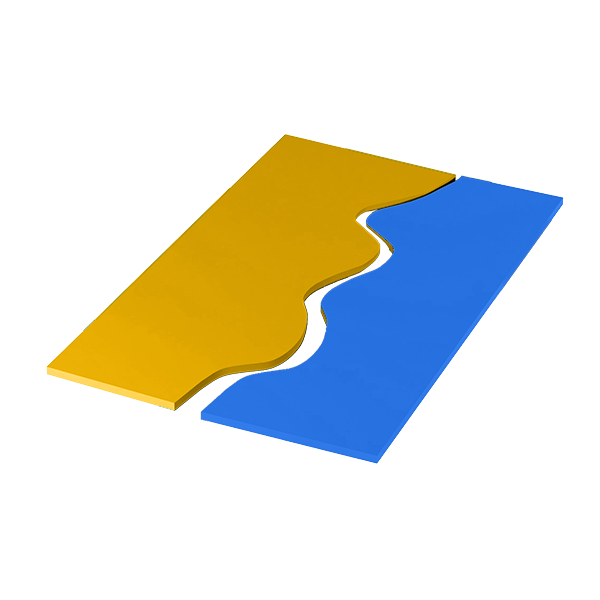 Tappeti onda bicolore