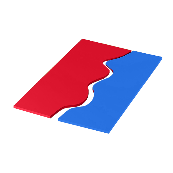 Tappeti onda bicolore