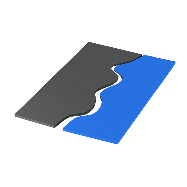 Tappeti onda bicolore