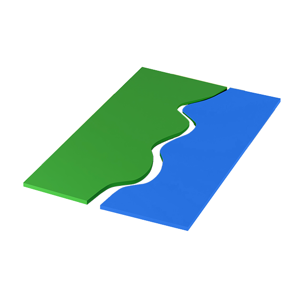 Tappeti onda bicolore