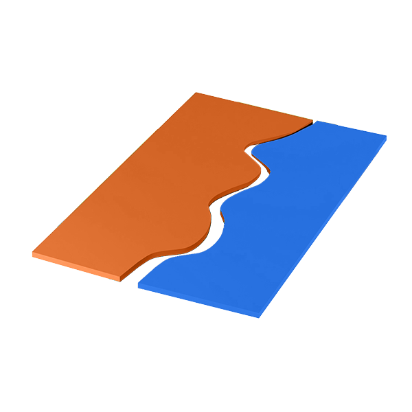 Tappeti onda bicolore