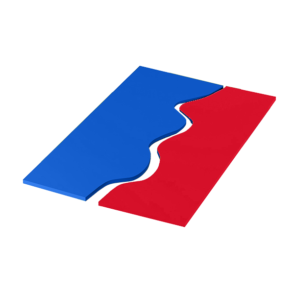 Tappeti onda bicolore