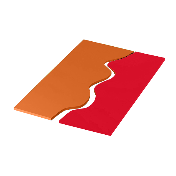 Tappeti onda bicolore