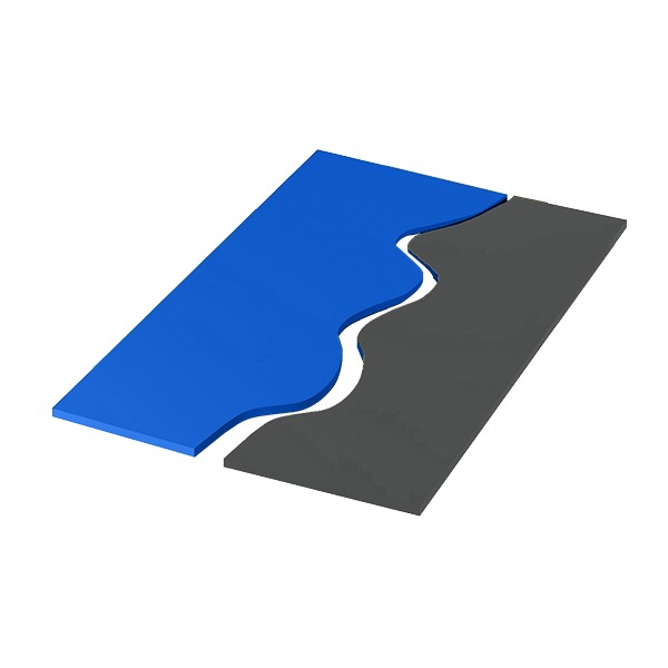 Tappeti onda bicolore