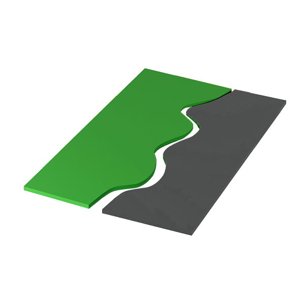 Tappeti onda bicolore