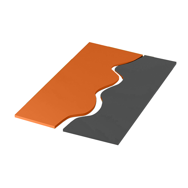 Tappeti onda bicolore