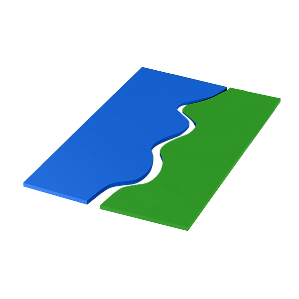 Tappeti onda bicolore