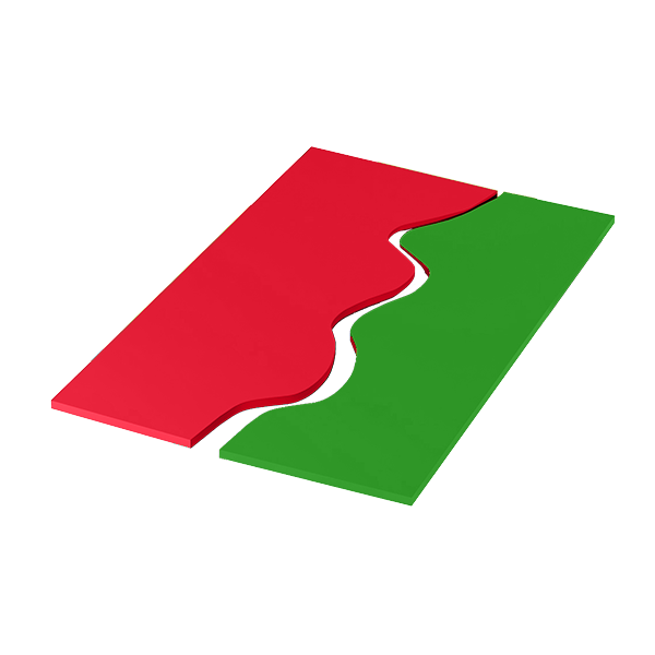 Tappeti onda bicolore