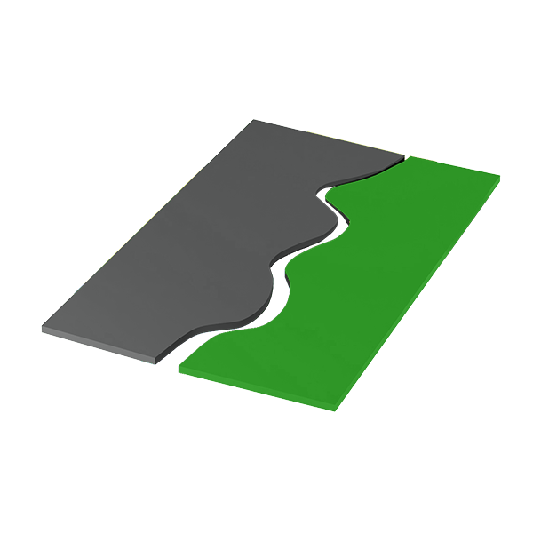 Tappeti onda bicolore