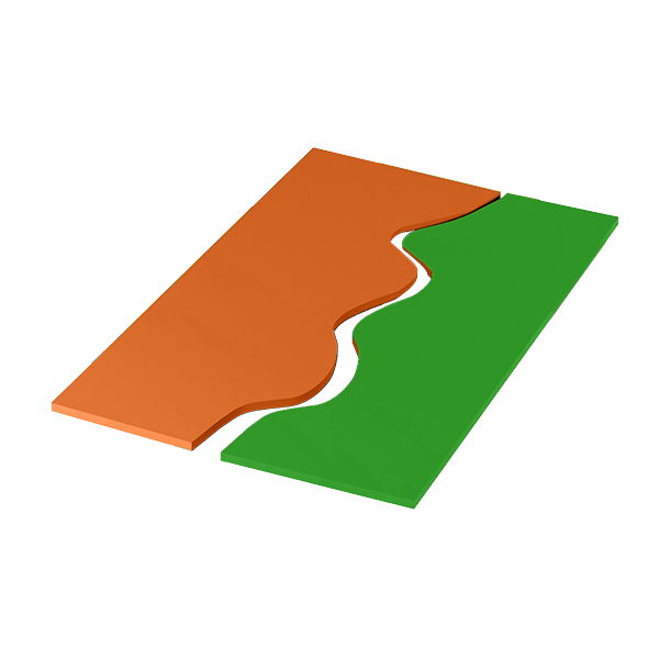 Tappeti onda bicolore