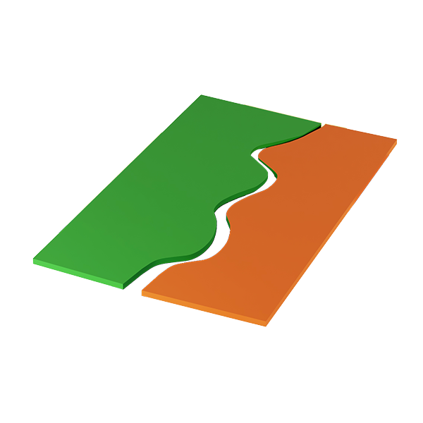 Tappeti onda bicolore