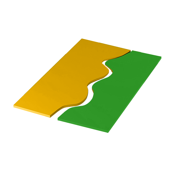 Tappeti onda bicolore