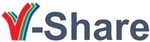 Screen Sharing V-Share click brand logo